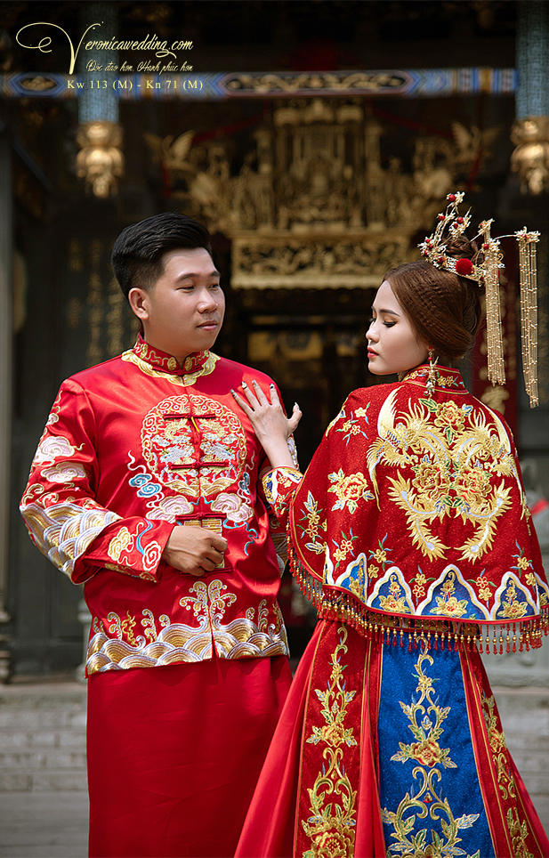 Áo Khỏa Nam Màu Đỏ Họa Tiết Xanh Sang Trọng - Kn71 (M) (1)