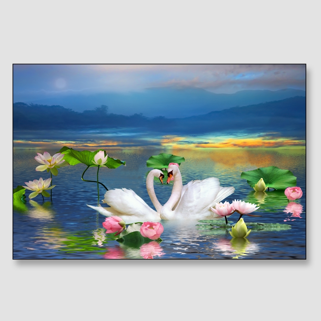 Tranh thiên nga trang trí - STTV5-34