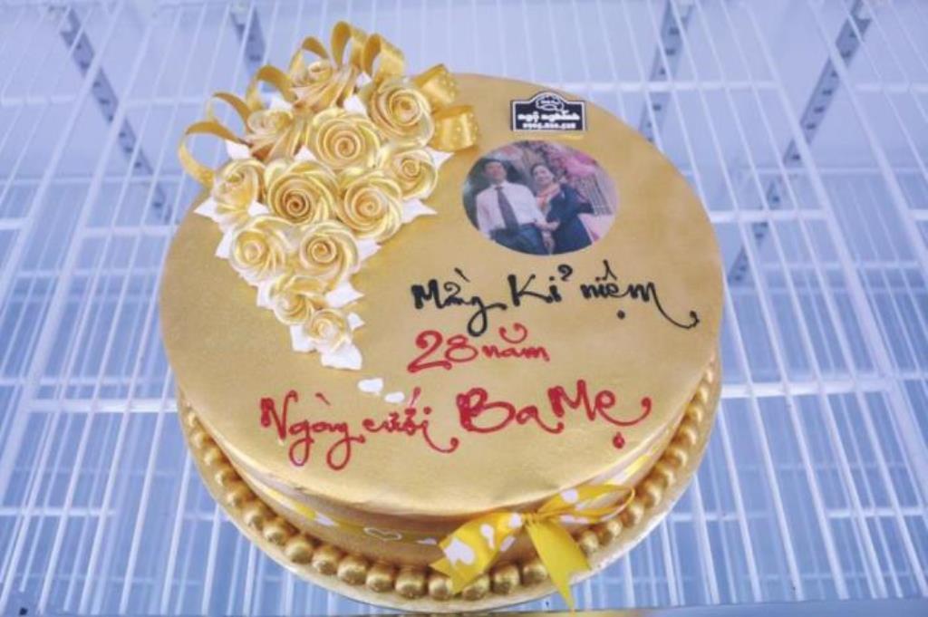 Bánh kem 2016 01 30 Mừng kỉ niệm 28 năm ngày cưới Ba Mẹ | Bánh Kem Ngộ  Nghĩnh