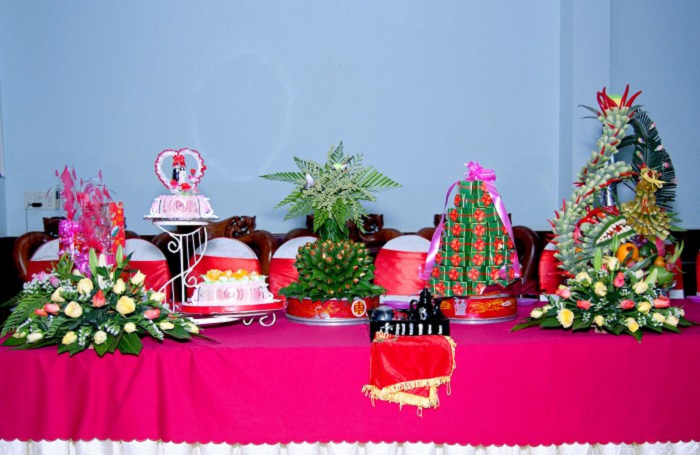 6 mâm quả đám cưới gồm những gì? 3 Miền Bắc - Trung - Nam