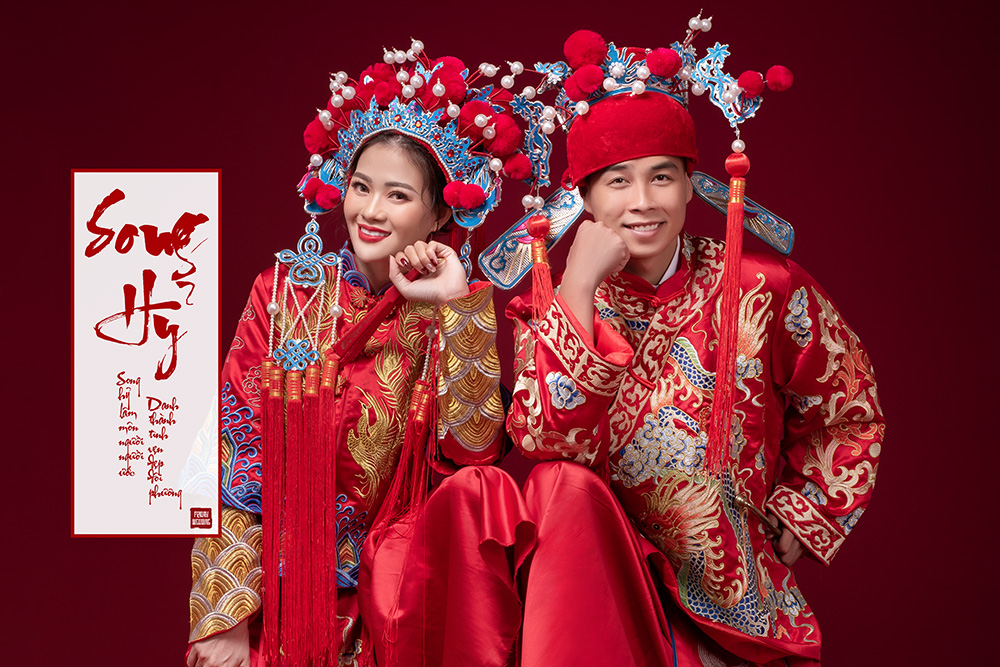 Ý tưởng chụp ảnh cưới studio cổ trang trung hoa