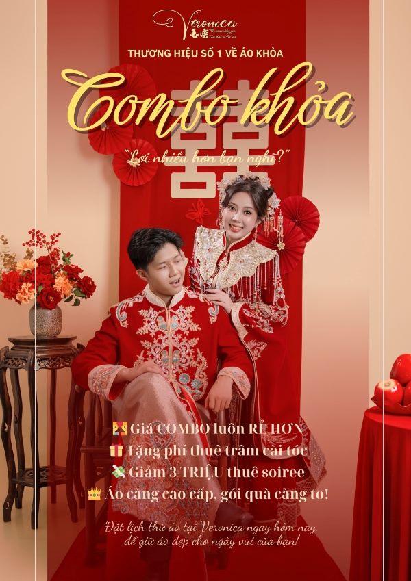 Thử ngay dịch vụ thuê áo khỏa tiết kiệm chỉ có tại Veronica Wedding