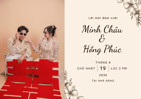 Một số thông tin cơ bản khi mời đám cưới online