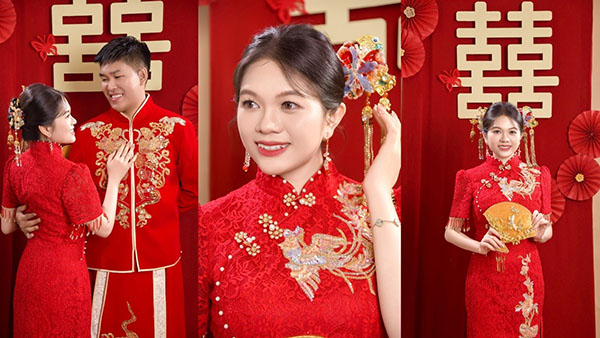 Mẫu chụp chân dung cổ trang với kiểu tóc và phụ kiện truyền thống